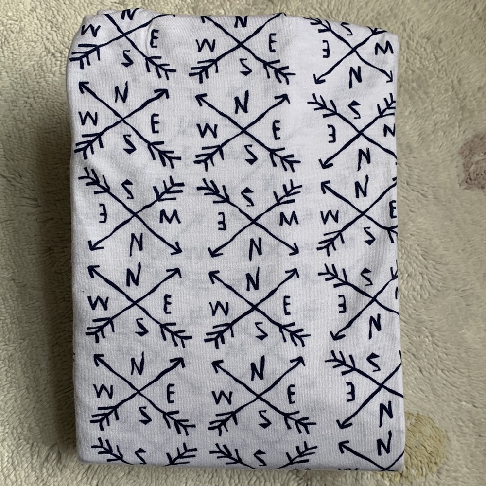 Honest Baby 100% Cotton Fitted Crib Sheet NWT Compass - Picture 3 of 12
